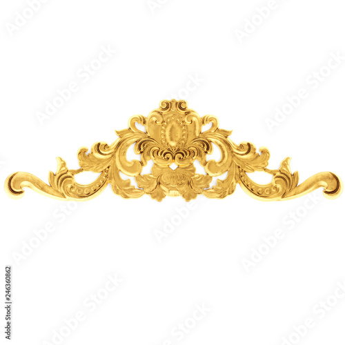 Gilded stucco, collection gold cartouche