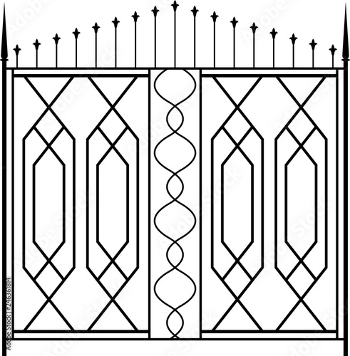 Wrought Iron Gate, Ornamental Design