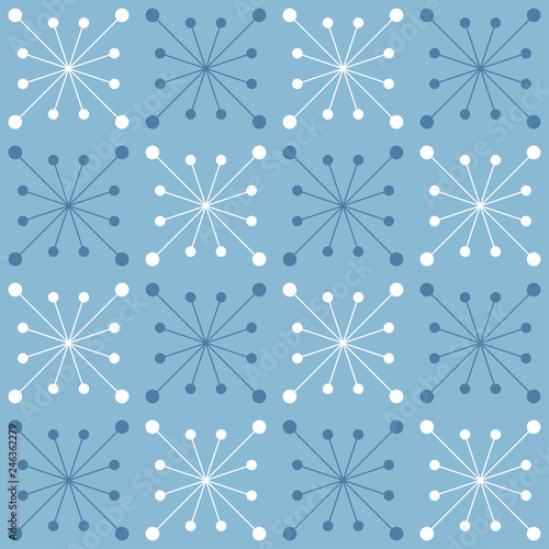 Decorative pattern for the background, tile and textiles..It is assembled from modular parts. Vector. Seamless.