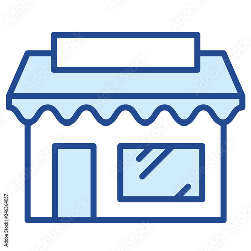 Laden, Ladengeschäft Vector Icon Illustration