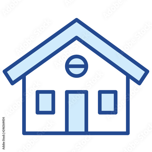 Einfamilienhaus, Haus Vector Icon Illustration