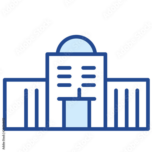 Kongressgebäude, Tagung Vector Icon Illustration
