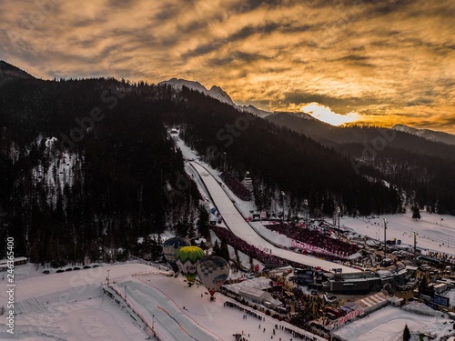Obraz na płótnie Zakopane Wielka Krokiew Mistrzostwa Świata w Skokach Narciarskich 2019 w salonie