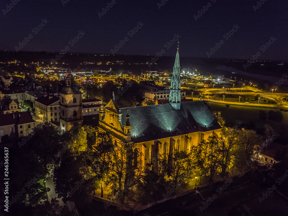 Sandomierz Katedra nocą