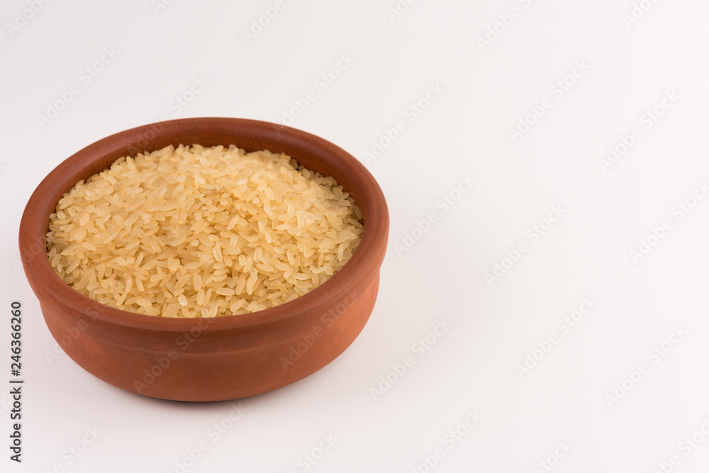 white rice in bowl isolated on white background white rice in bowl isolated on white background