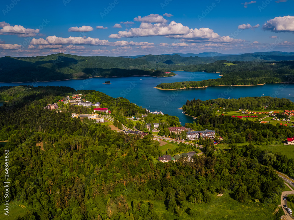 Jezioro Solińskie Bieszczady Panorama Jezioro Solińskie Bieszczady Panorama