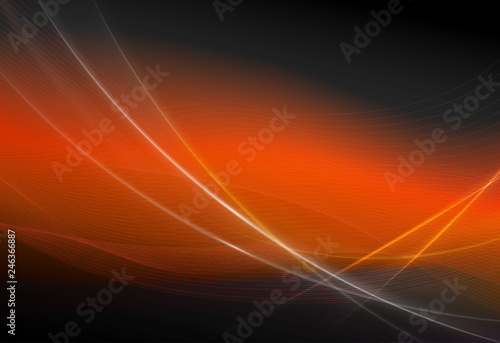 Orange background with smooth thin lines and a gentle veil.