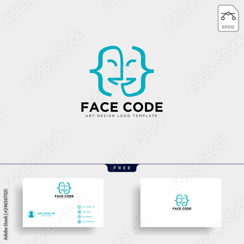 theater mask actor logo template vector icon element