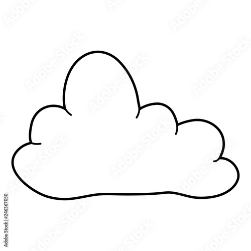 cute fairytale cloud icon