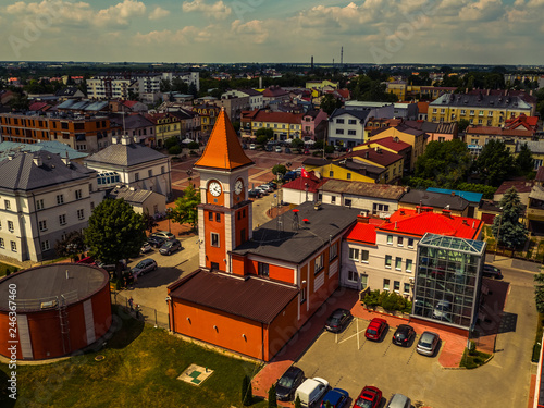 Obraz na płótnie Warka Miasto ujęcia powietrzne w salonie
