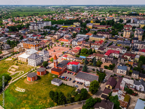 Obraz na płótnie Warka Panorama miasta w salonie
