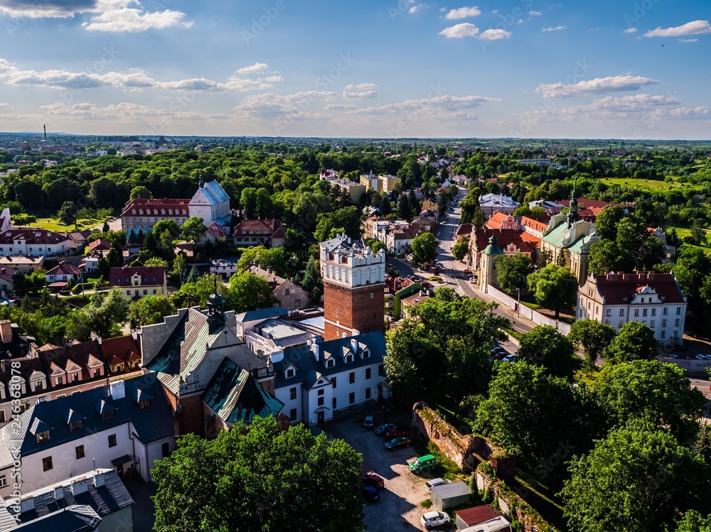 Sandomierz Panorama miasta Brama Opatowska