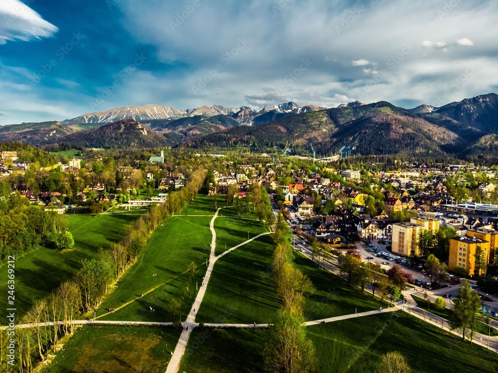 Zakopane Tatry panorama z drona