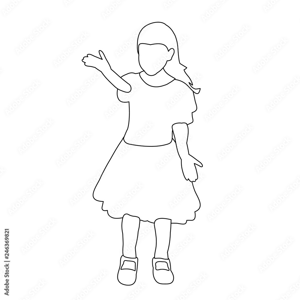 isolated, simple sketch of a child isolated, simple sketch of a child