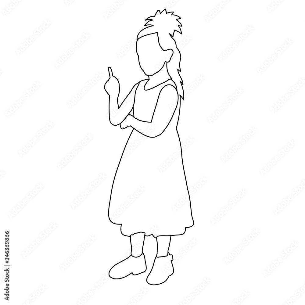 vector, isolated, simple sketch of a child vector, isolated, simple sketch of a child
