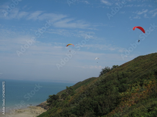 paragliding in Plerin in Brittany