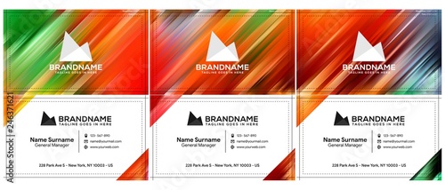Vector modern creative and clean business card template, polygon background, flyer design, name card template. Corporate identity with abstract illustration. Vector company style for brandbook