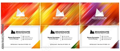 Vector modern creative and clean business card template, polygon background, flyer design, name card template. Corporate identity with abstract illustration. Vector company style for brandbook