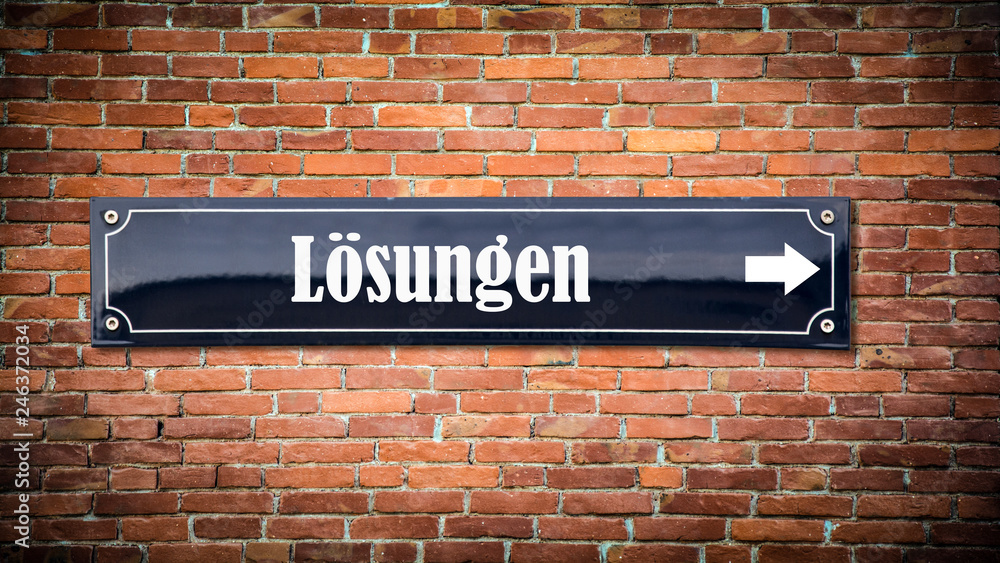 Fototapeta premium Schild 404 - Lösungen