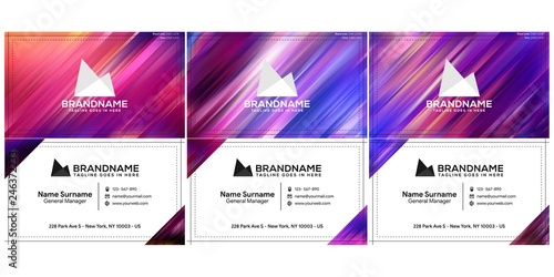 Vector modern creative and clean business card template, polygon background, flyer design, name card template. Corporate identity with abstract illustration. Vector company style for brandbook