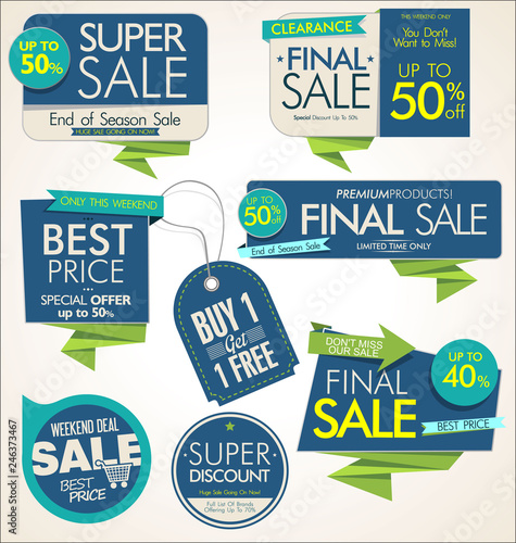 Modern badges stickers and labels collection 