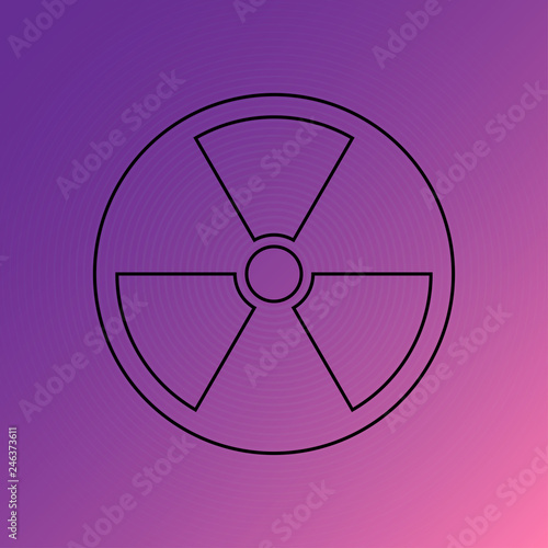 danger hazard nuclear icon radioactive sign attention uranium atomic illustration vector eps 10