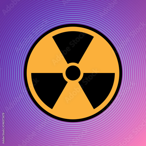danger hazard nuclear icon radioactive sign attention uranium atomic illustration vector eps 10