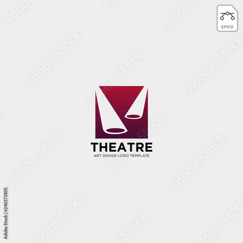 theater mask actor logo template vector icon element