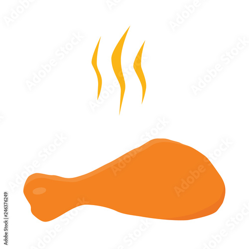 Chicken thighs icon, isolated chicken legs.