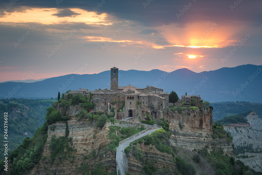 Tuscany landscape in spring green meadows of italia Tuscany landscape in spring green meadows of italia