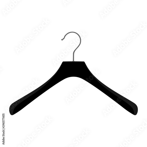 Fashion and baby clothes hanger vector icon isolated on a white background