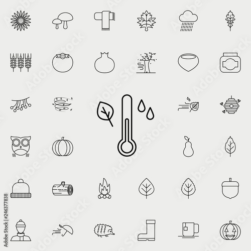 lowering temperature icon. autumn icons universal set for web and mobile
