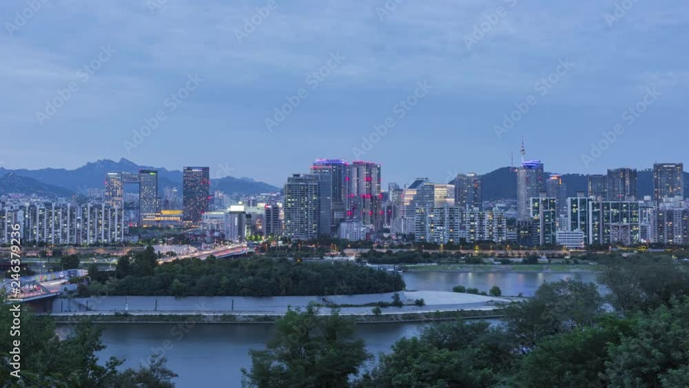 Timelapse of Seoul City Skyline, South Korea Timelapse of Seoul City Skyline, South Korea