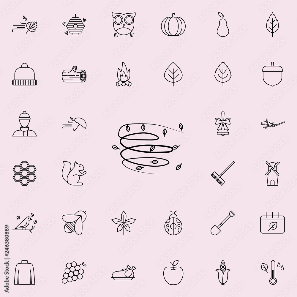 Fototapeta premium wind icon. autumn icons universal set for web and mobile