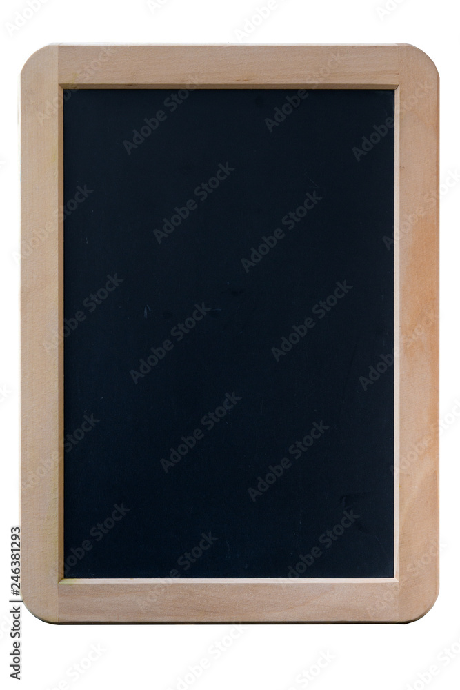Tafel mit Holzrahmen, isoliert auf weiß Hintergrund Tafel mit Holzrahmen, isoliert auf weiß Hintergrund