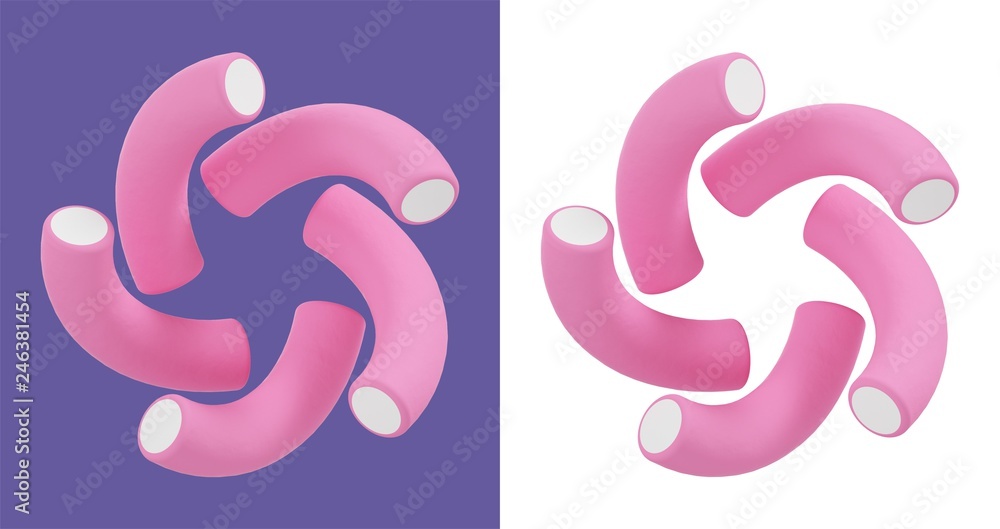 Obraz premium Logo created with marshmallow flumps