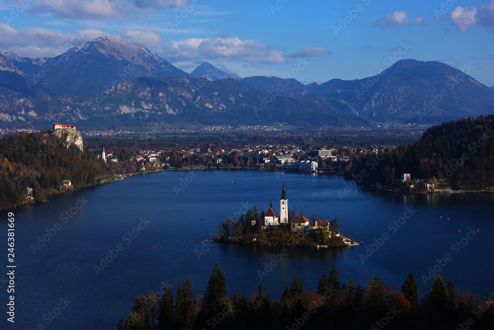 Lake Bled, Slovenia, panoramic view