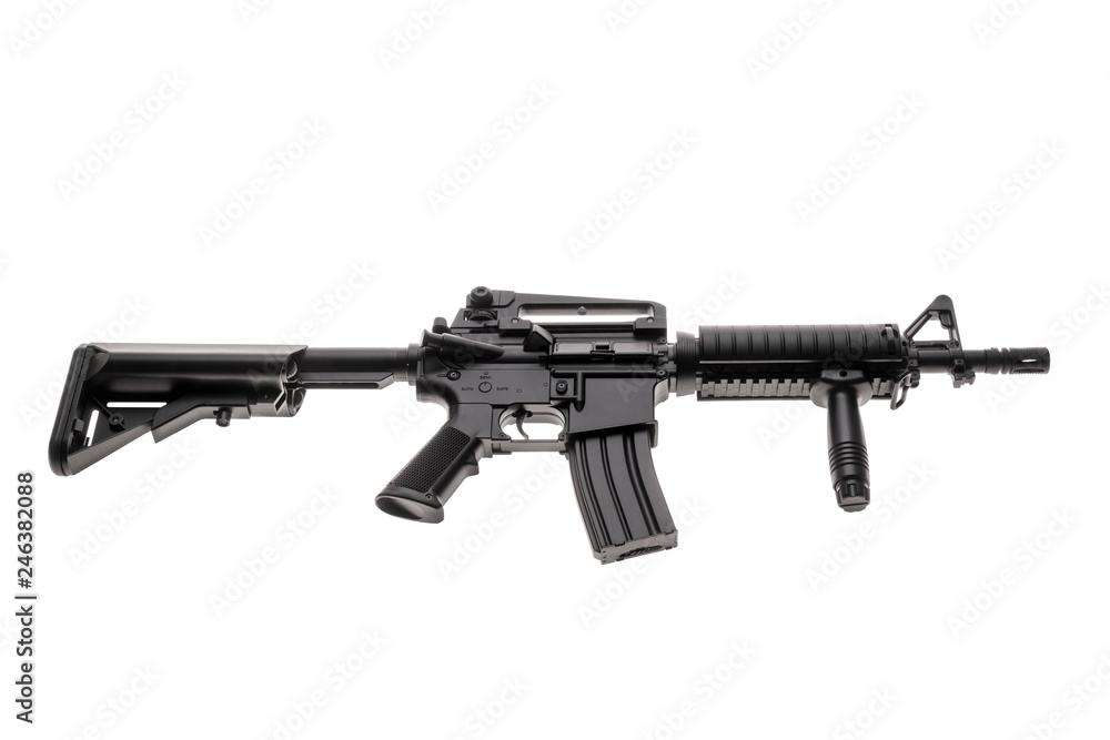 Large picture of an isolated weapon AR-15 Large picture of an isolated weapon AR-15