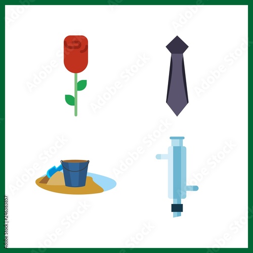 4 wallpaper icon. Vector illustration wallpaper set. rose and condenser icons for wallpaper works