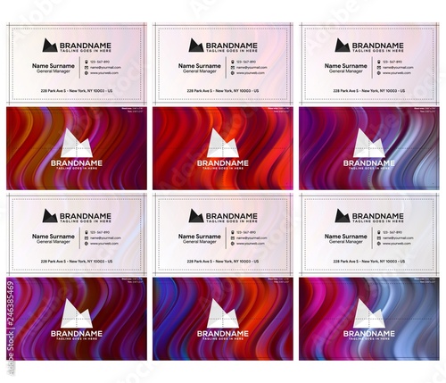 Vector modern creative and clean business card template, polygon background, flyer design, name card template. Corporate identity with abstract illustration. Vector company style for brandbook