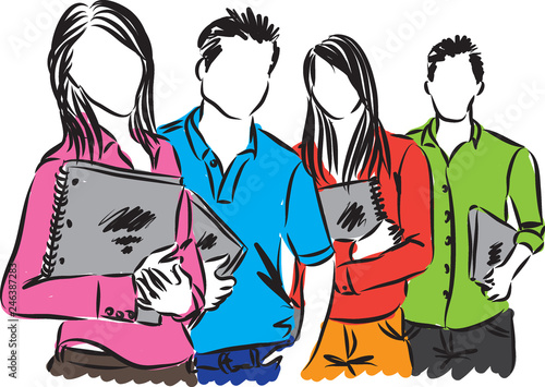 GROUP OF STUDENTS illustration2