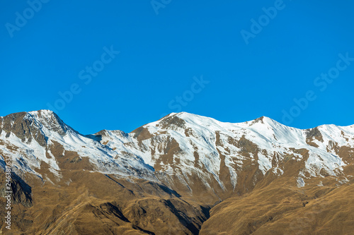 mountains in the snow