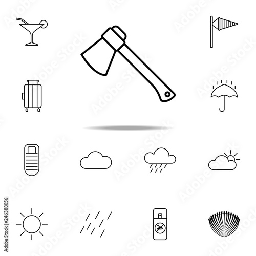 ax icon. Camping icons universal set for web and mobile