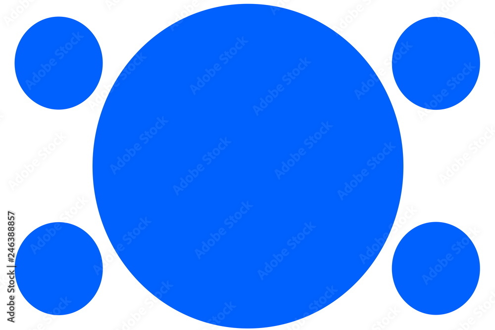 Circular Colored Banners - Blue Circles. Can be used for Illustration purpose, background, website, businesses, presentations, Product Promotions etc. Empty Circles for Text, Data Placement.