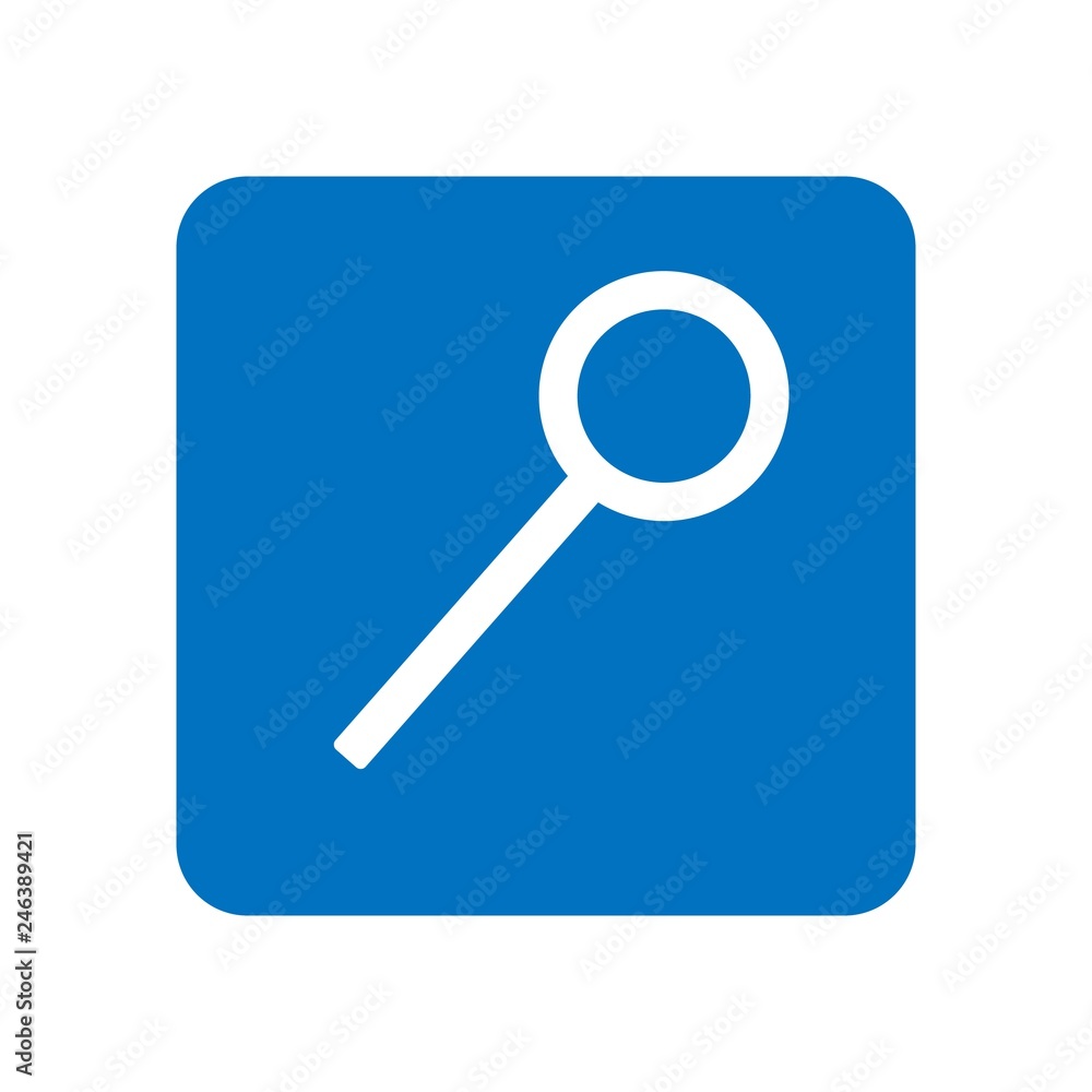 Magnifying glass icon isolated. Isolated vector illustration Magnifying glass icon isolated. Isolated vector illustration