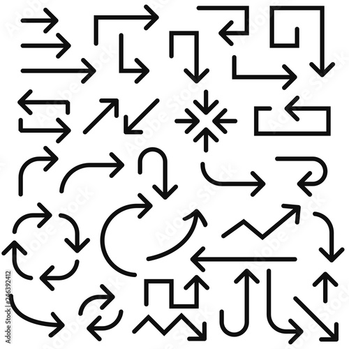 Arrows. Black signs