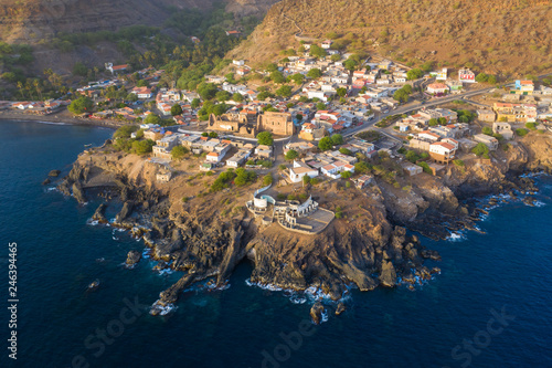 Aerial view Cidade Velha city  in Santiago - Cape Verde - Cabo Verde photo