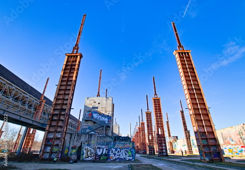 Former industrial building, now Dora Park, in Turin, Piedmont, Italy