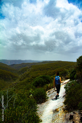 hiker in the mountainside © Trustindan