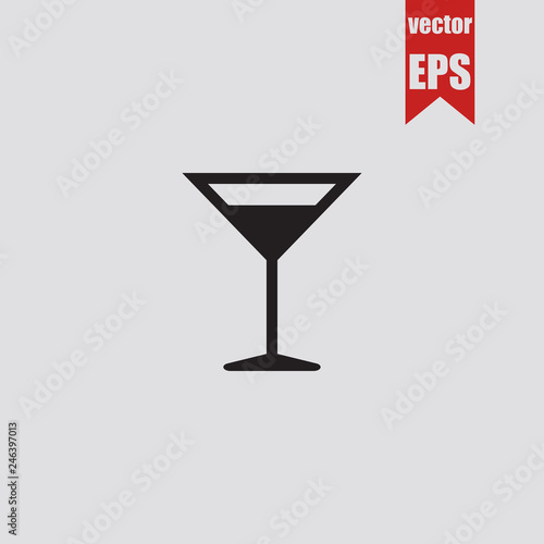 Cocktail icon.Vector illustration.	